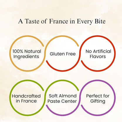 Andy Anand Calissons Almond Candy, 28 pc, 5 Flavors – Imported Calissons de Provence, French Confection, Gourmet Birthday & Holiday Gift Box