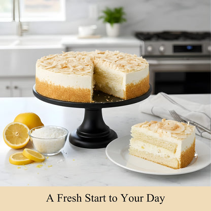 Andy Anand Lemon Coconut Cake, 9-Inch, 2.9 lb – Vegan Gluten-Free & Dairy-Free, Fresh Meyer Lemon & Toasted Coconut, Birthday & Holiday Gift