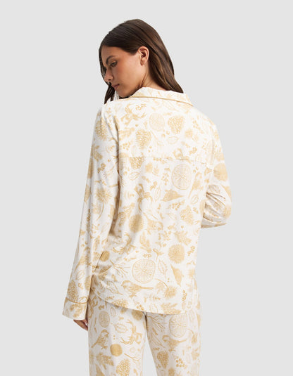 Women's Bamboo Stretch-Knit Long Sleeve Pajama Set