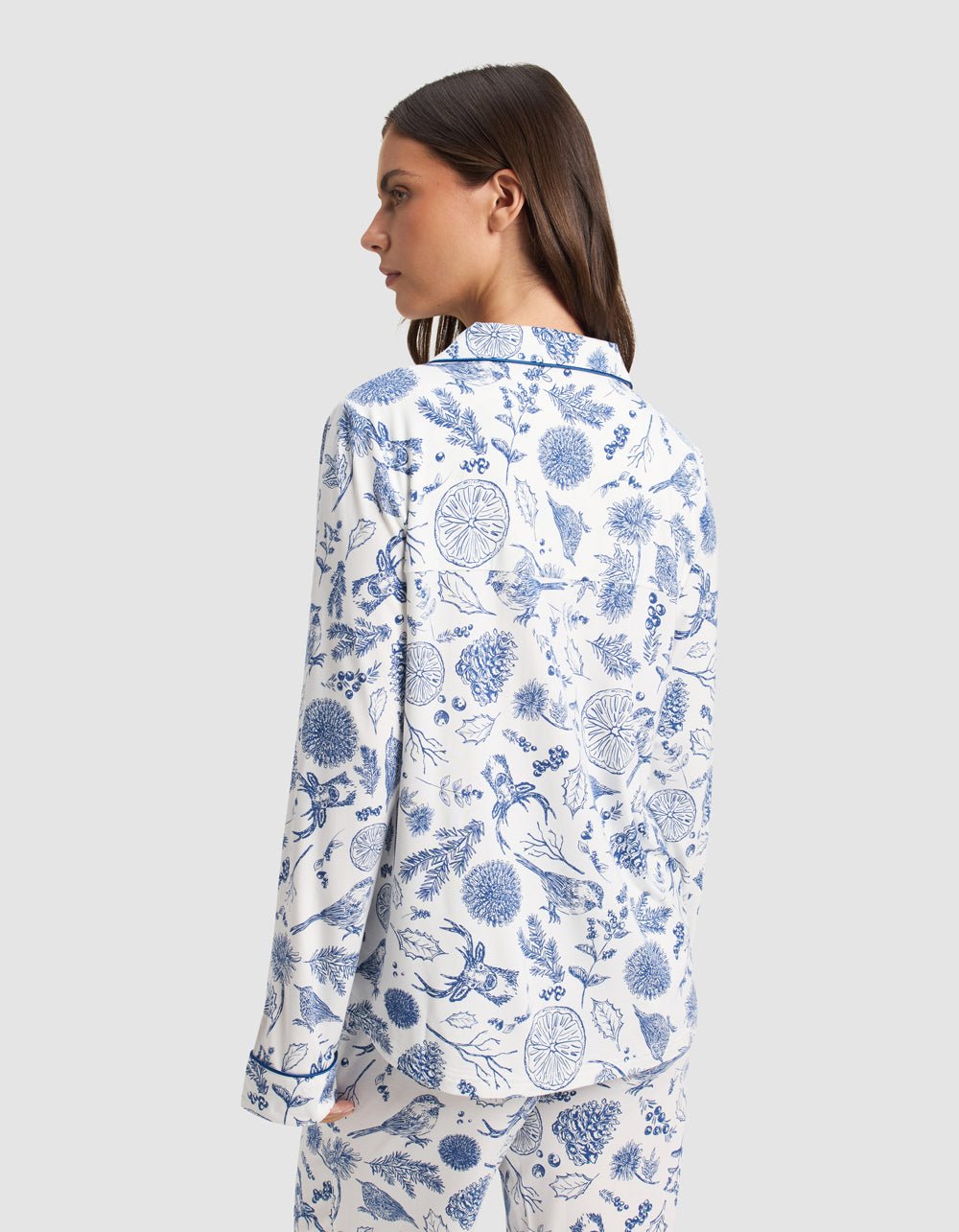 Women's Bamboo Stretch-Knit Long Sleeve Pajama Set