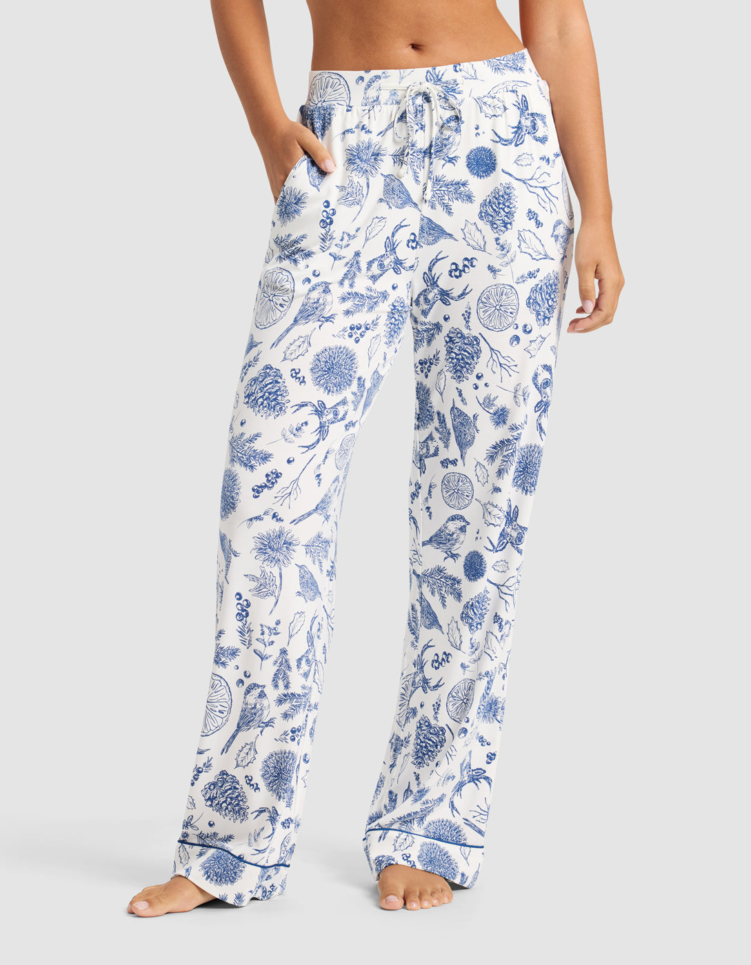 Women's Bamboo Stretch-Knit Long Sleeve Pajama Set