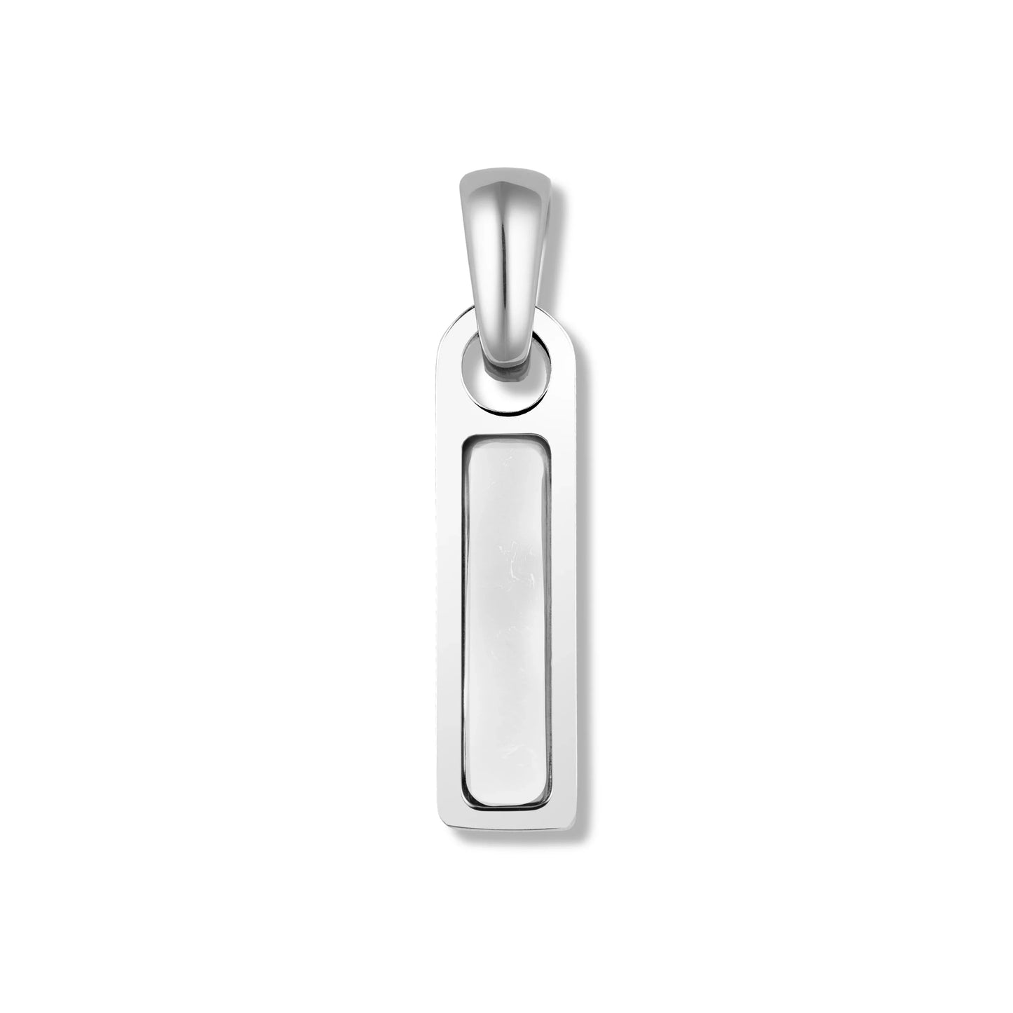 Birthstone Tag Pendant - Silver