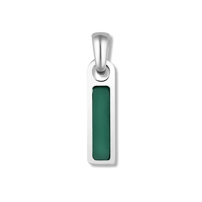 Birthstone Tag Pendant - Silver