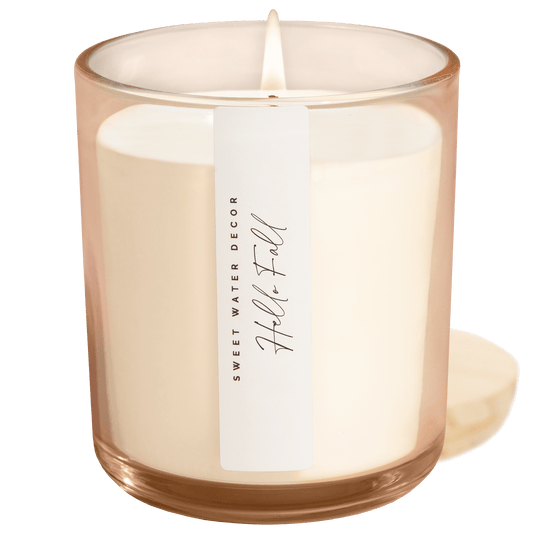 Hello Fall Soy Candle - Tinted Glass Jar - 12 oz
