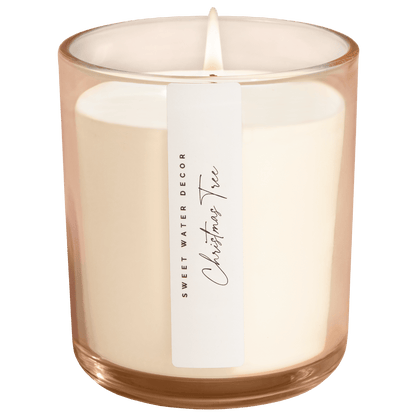 Christmas Tree Soy Candle - Tinted Glass Jar - 12 oz