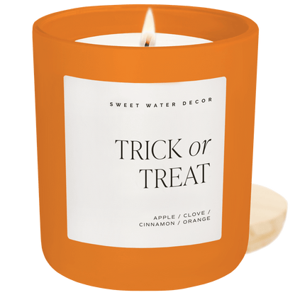Trick or Treat Soy Candle - Orange Matte Jar - 15 oz
