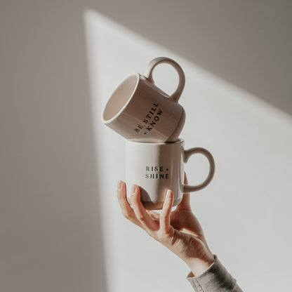 Be Still and Know 14 oz Stoneware Coffee Mug