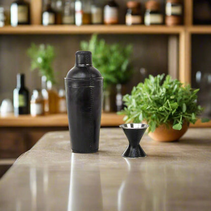 Coctelera | Leather Cocktail Shaker + Jigger