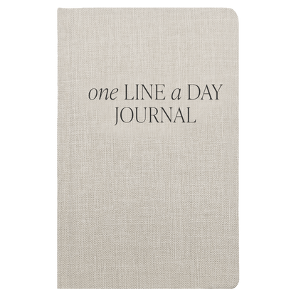 Tan One Line A Day Memory Journal
