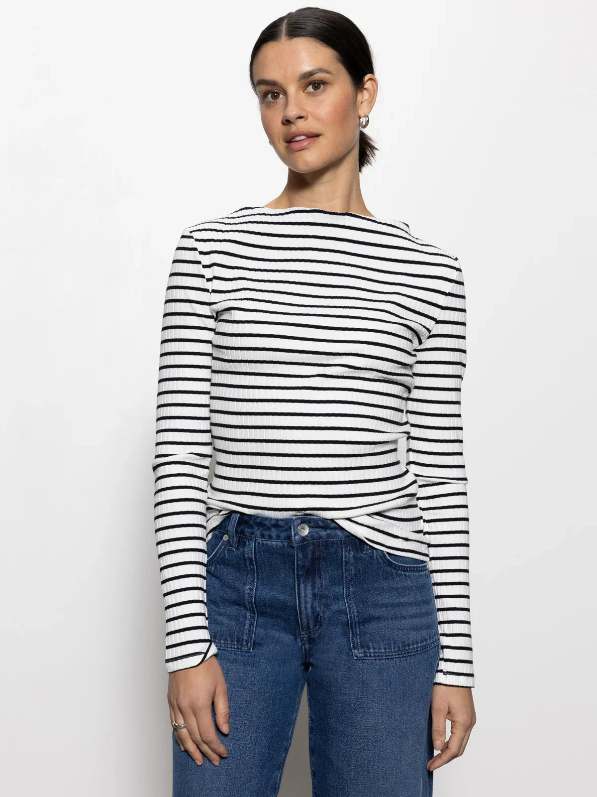 Sanctuary Long Sleeve Boatneck T-shirt