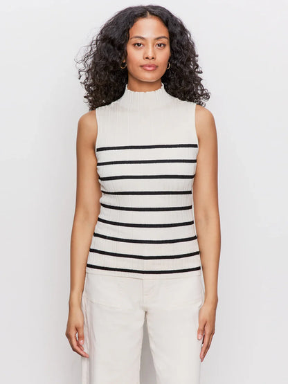 Sanctuary Ribbed Funnel Neck Top