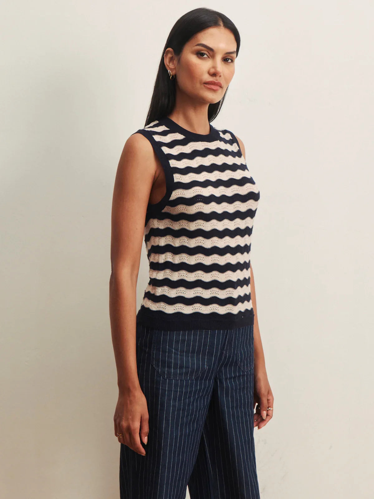 Sanctuary Everyday Chevron Knit Shell Sweater