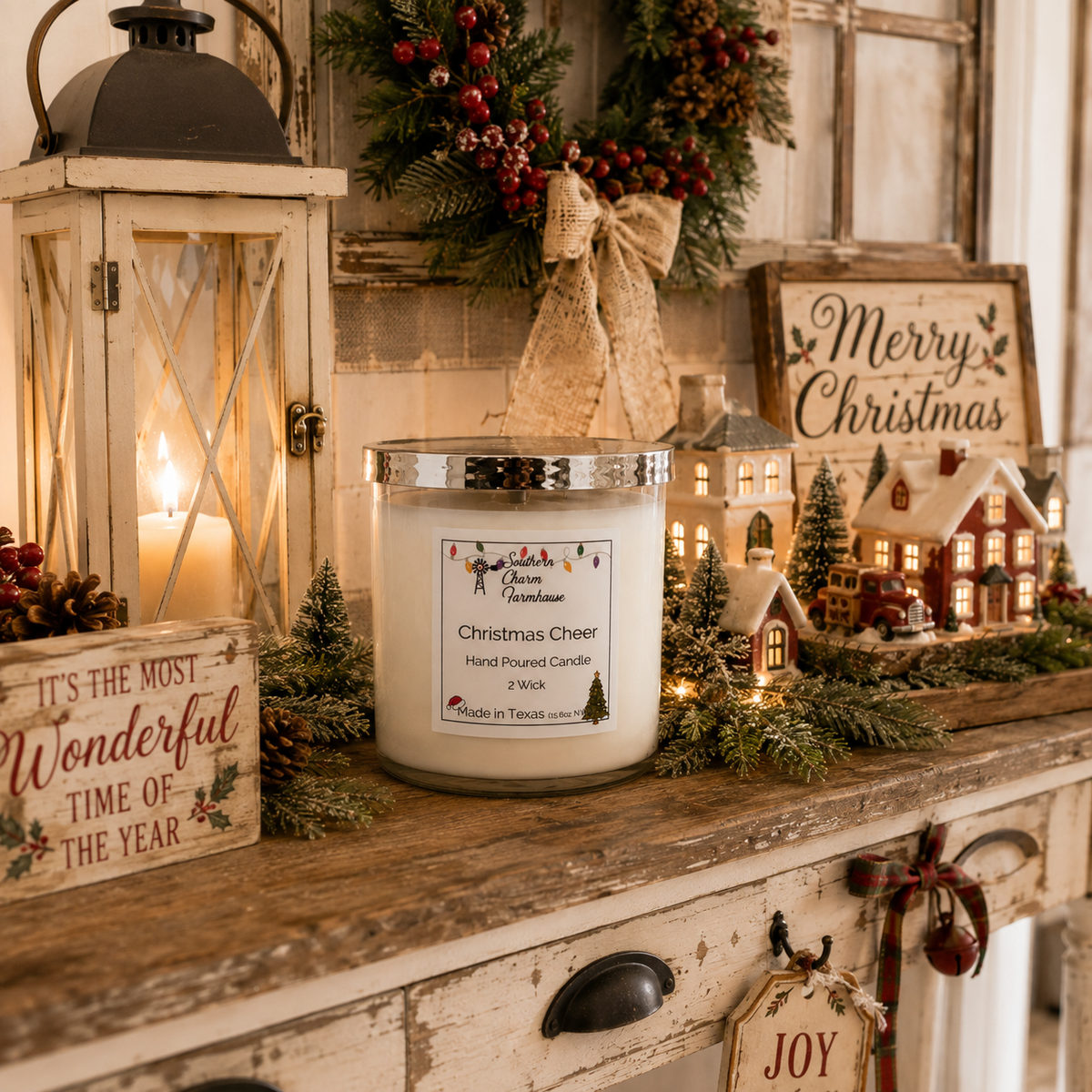 Christmas Cheer Candle, 2 Wick