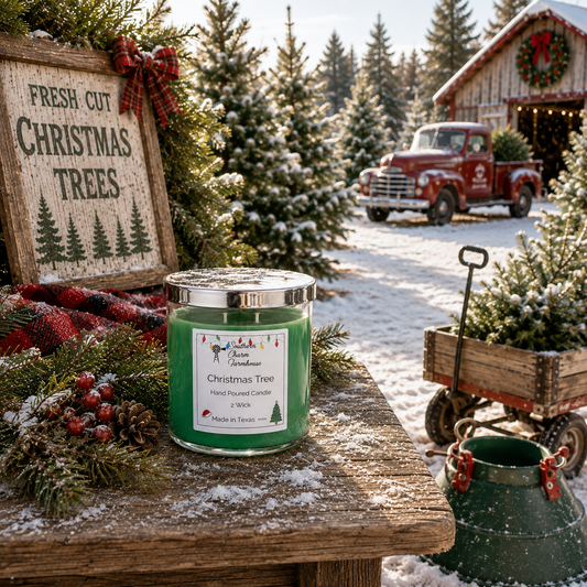 Christmas Tree Candle, 2 Wick