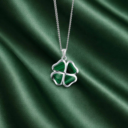 Clover Pendant - Malachite