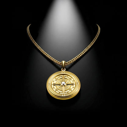 Compass Pendant - 14K Gold
