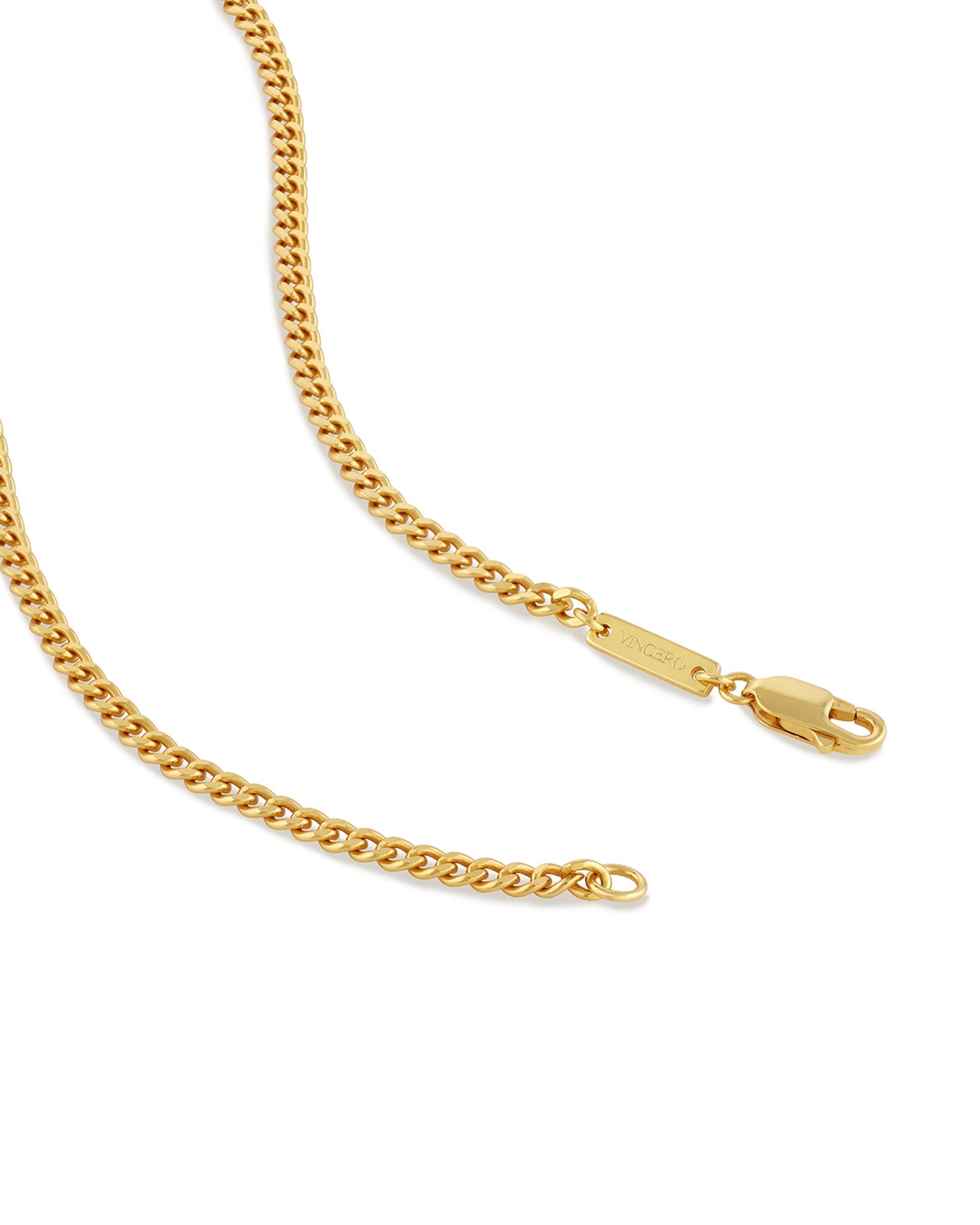 Curb Chain Necklace, 3MM - 14K Gold