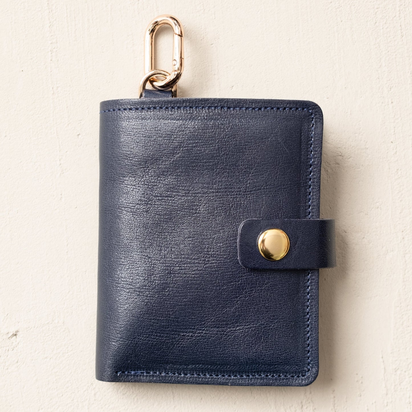 Wallet with Snap and Key Ring - Marine Blue