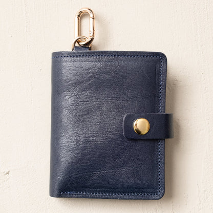 Wallet with Snap and Key Ring - Marine Blue