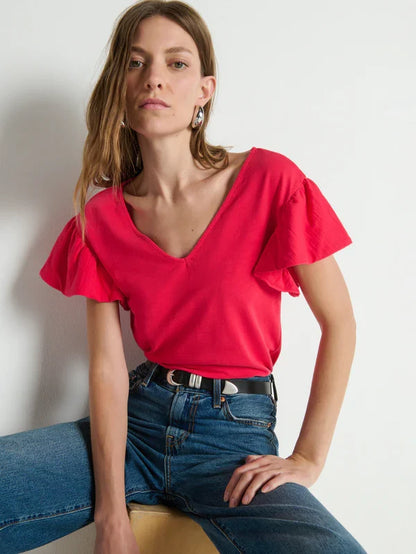 Nation Emmy Flutter Sleeve Tee