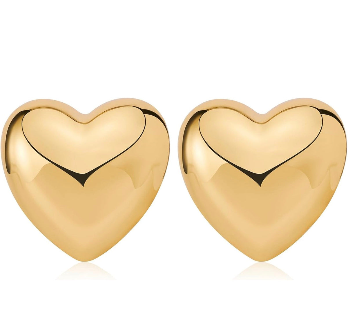 Heart Stud Earrings - Large