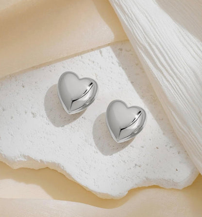 Heart Stud Earrings - Small