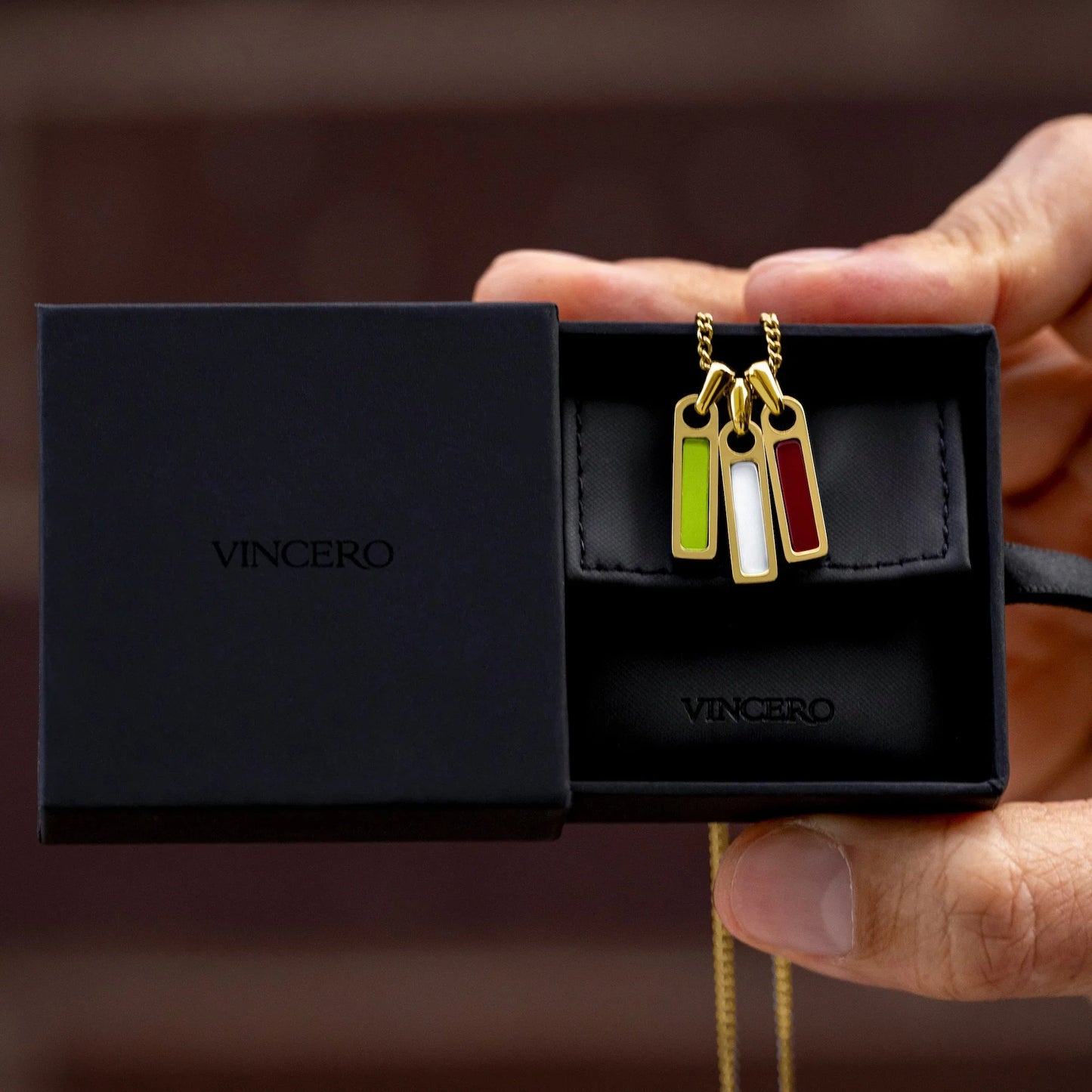 Birthstone Tag Pendant - 14K Gold