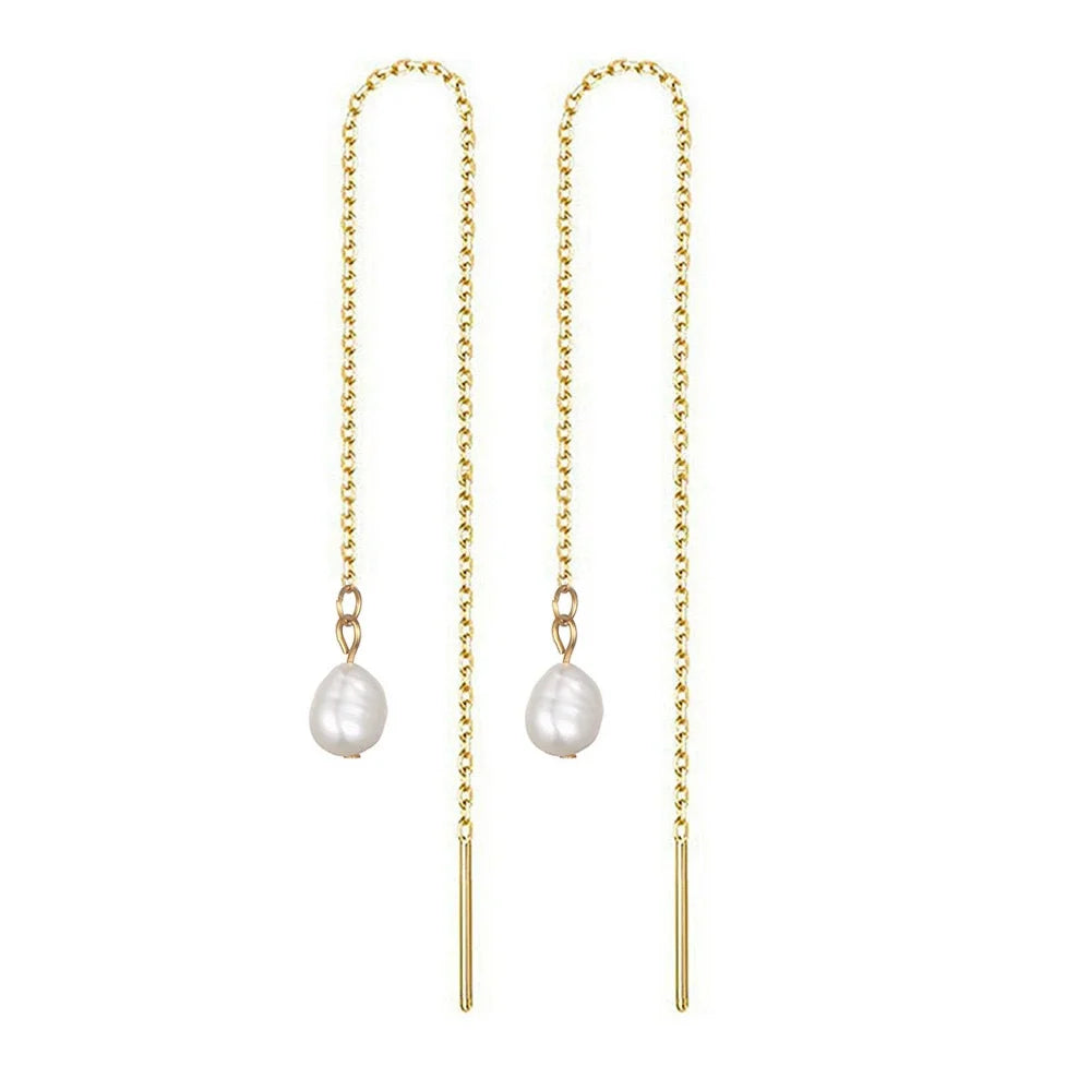 Freshwater Pearl Threader Earrings