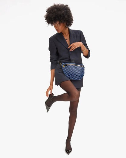 Clare V Grande Fanny Woven Checker