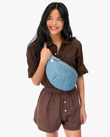 Clare V Grande Fanny, Woven Zig Zag
