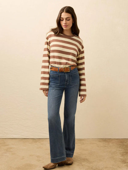 Faherty Sunwashed Slub Long Sleeve Retro Tee