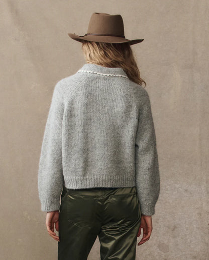 The Great. The Crochet Collar Pullover