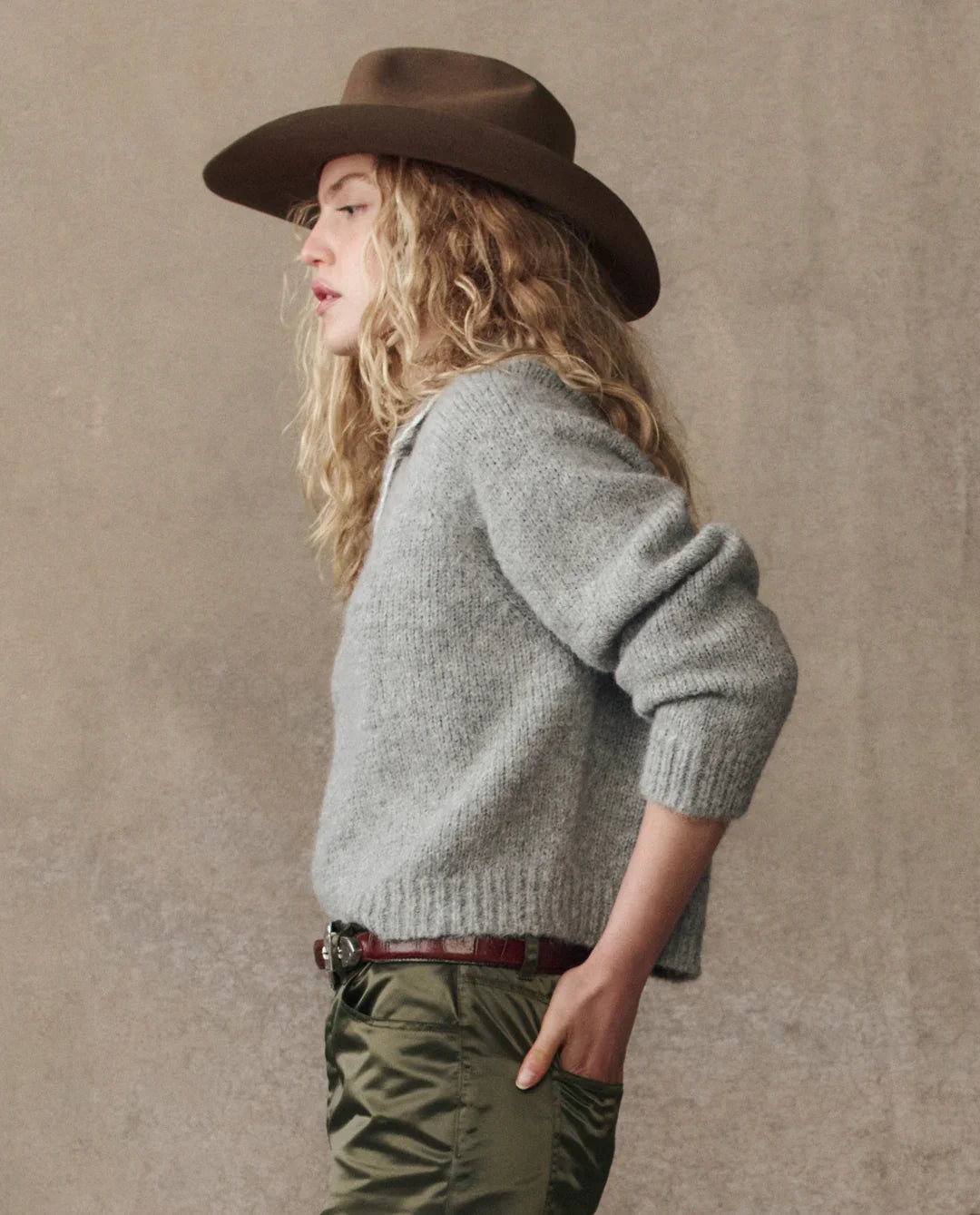 The Great. The Crochet Collar Pullover
