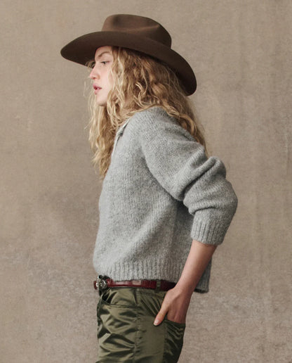 The Great. The Crochet Collar Pullover