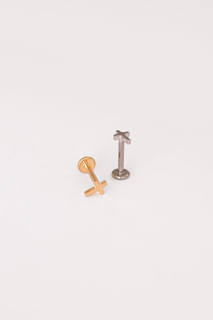 Cross Flat Back Stud