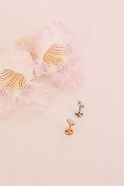 Marquise Flat Back Stud