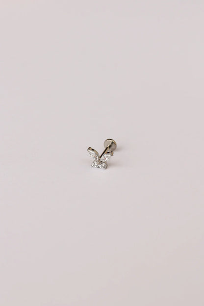 Crystal Butterfly Flat Back Stud