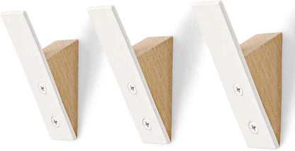 Wood & Metal Wall Coat Hat Hanger
