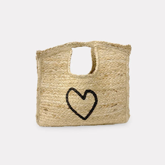 Kerri Rosenthal Imperfect Heart Jute Tote