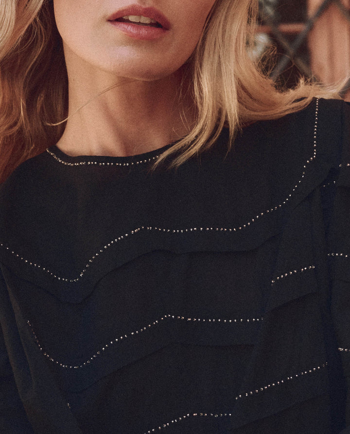 The Great. The Beaded Chevron Top