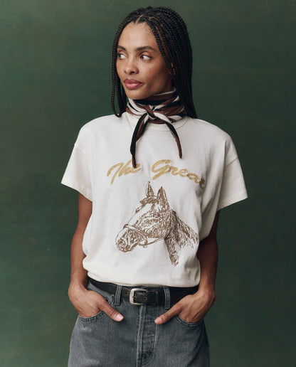 The Great. The Boxy Crew w/ Horse Embroidery