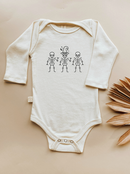 Skeletons Organic Bodysuit Long Sleeve