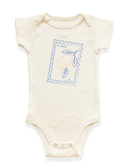 La Dolce Vita Stamp Organic Cotton Baby Bodysuit