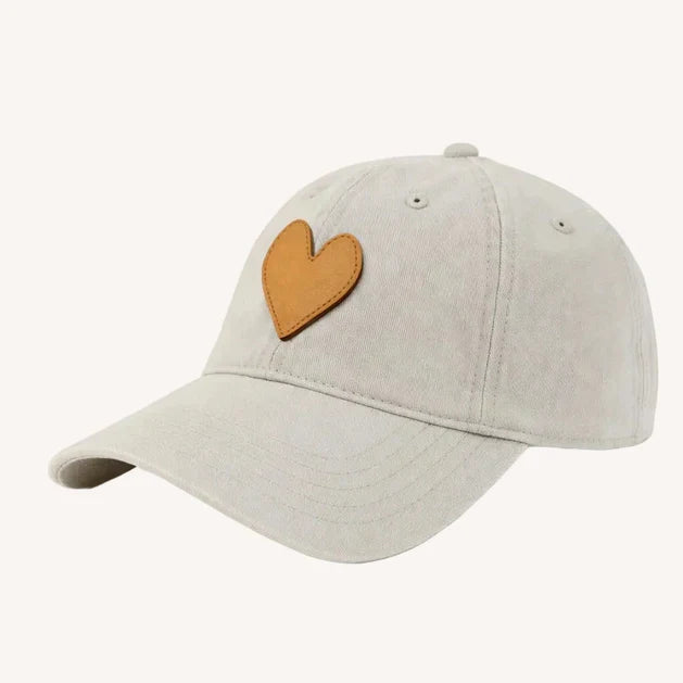 KR Imperfect Leather Heart Hat