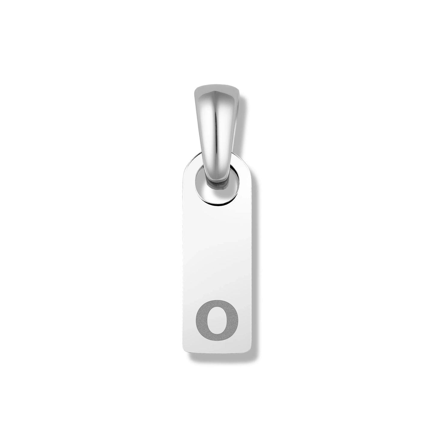 Initial Tag Pendant - Silver