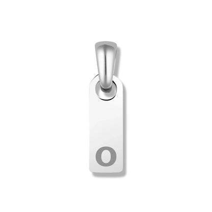 Initial Tag Pendant - Silver