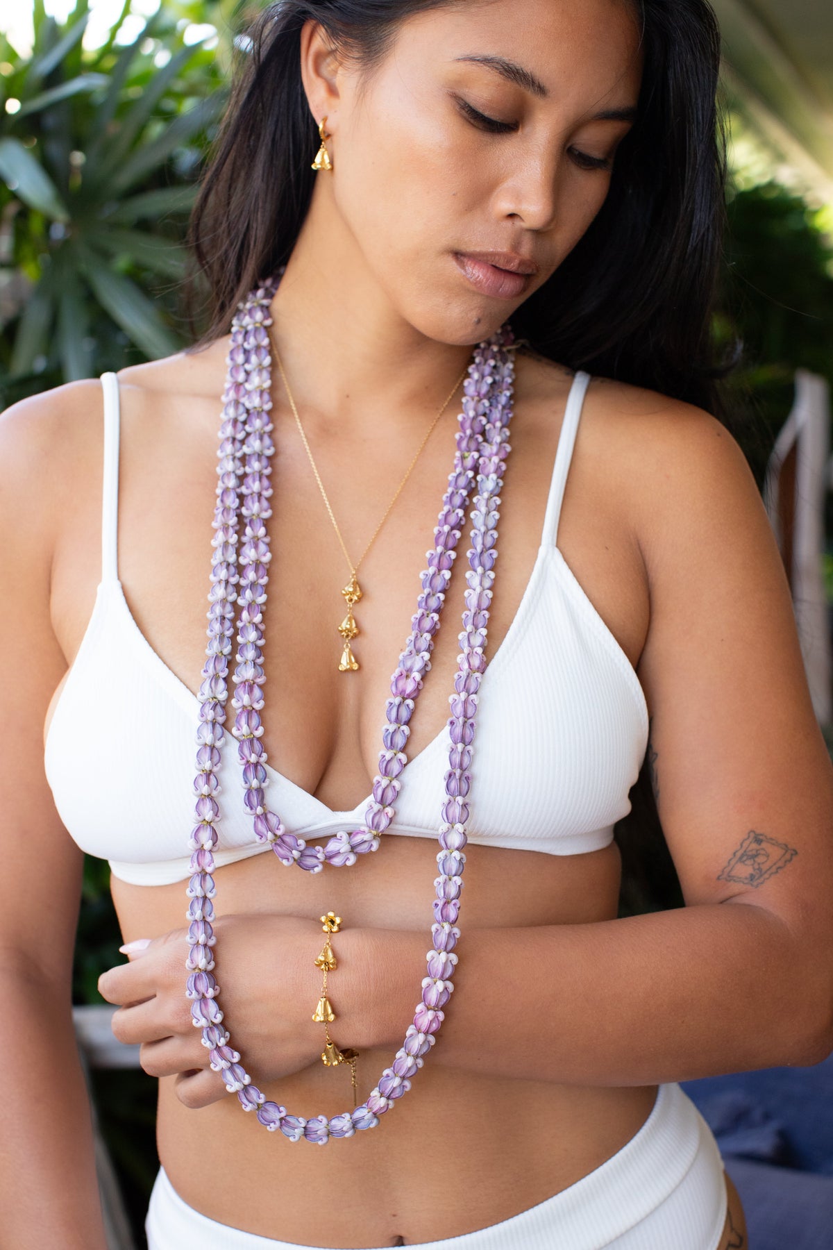 Crown Flower Hoop Earrings