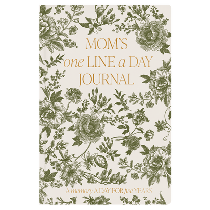 Mom's One Line A Day Green Delft Leather Journal