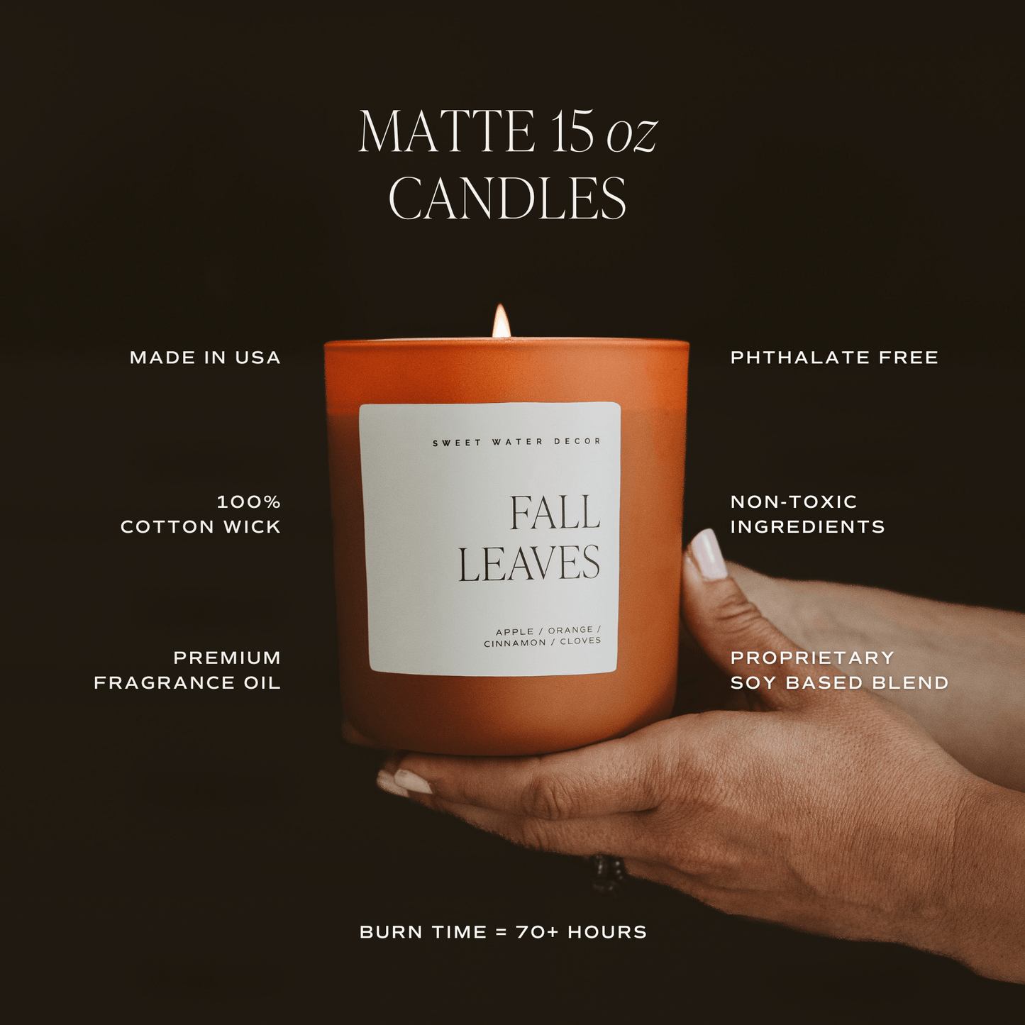 Trick or Treat Soy Candle - Orange Matte Jar - 15 oz