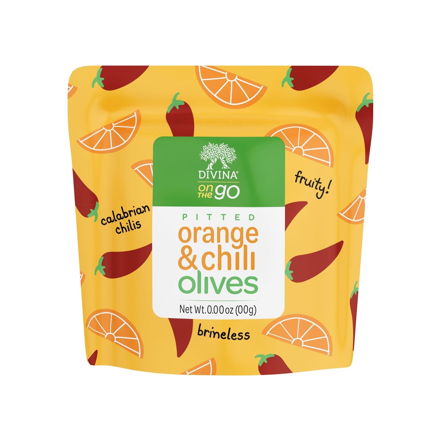 On the Go Pitted Orange & Chili Olives (10 Snack Packs)